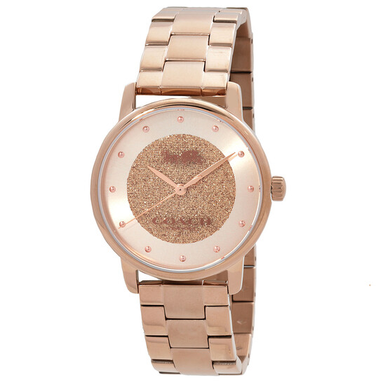 Coach Grand Quartz Rose Gold Dial Ladies Watch 14503492
