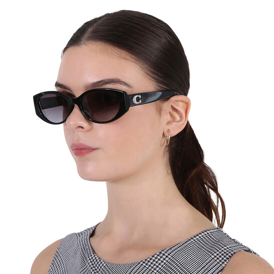 Coach Grey Gradient Oval Ladies Sunglasses HC8353F 50028G 57  display picture 1