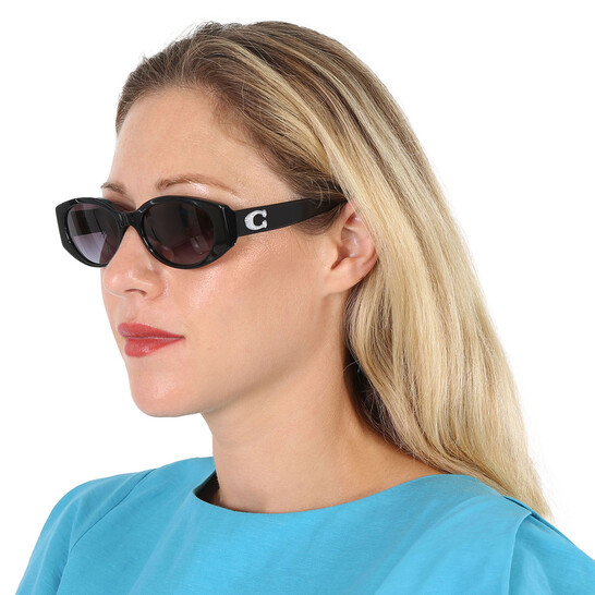 Coach Grey Gradient Oval Ladies Sunglasses HC8353U 50028G 54  display picture 3