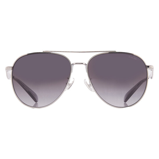 Coach Grey Gradient Pilot Ladies Sunglasses HC7169 90013C 57  display picture 1