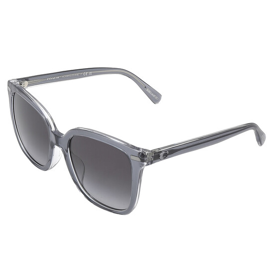 Coach Grey Gradient Square Ladies Sunglasses HC8381U 57808G 54