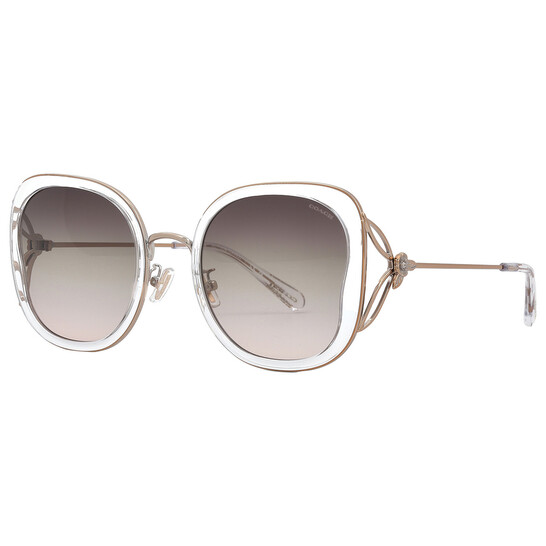 Coach Grey Pink Gradient Butterfly Ladies Sunglasses HC7153B