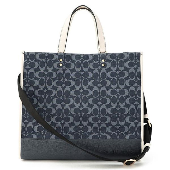 Coach Ladies Dempsey Tote 40 In Signature Denim With Coach Patch