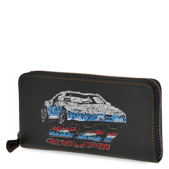 Coach Ladies Zip Around Wallet 1941 Black Co Car Acc Zip 58183