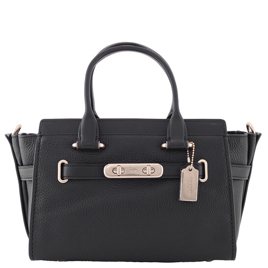 Coach Pebble Leather Swagger 27 Shoulder Bag 87295 LIBLK