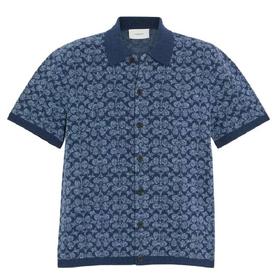 COACH コーチ ポロシャツ カッターシャツ Tシャツ モノグラム 紺色 COACH コーチ ポロシャツ カッターシャツ Tシャツ モノグラム