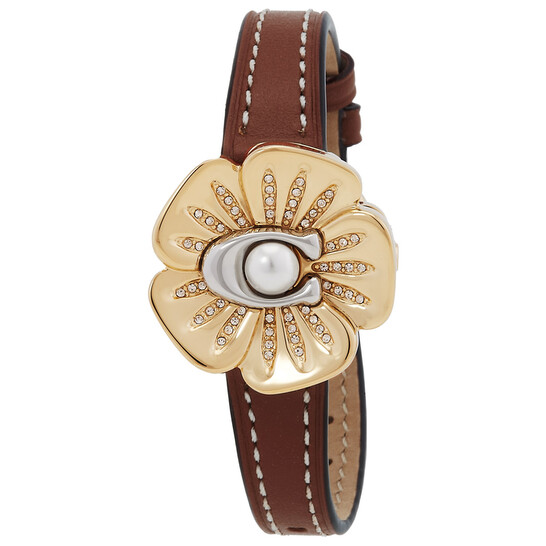 Coach Tea Rose Quartz Gold Dial Ladies Watch 14504149 - Watches