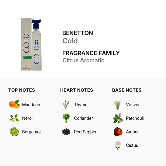 Cold / Benetton EDT Spray 3.3 oz (m) Cold / Benetton EDT Spray 3.3 oz (m) - 546x546 Image #2