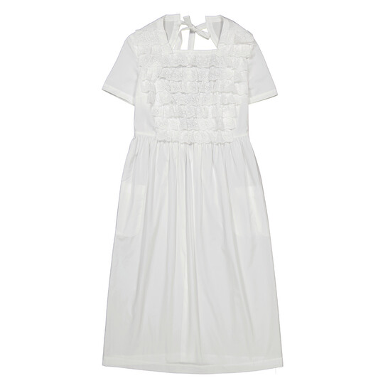 comme des garcons GIRL オリジナルチュール　白 Comme des Garçons // GIRL White Oversized Ruffle Shirt Dress