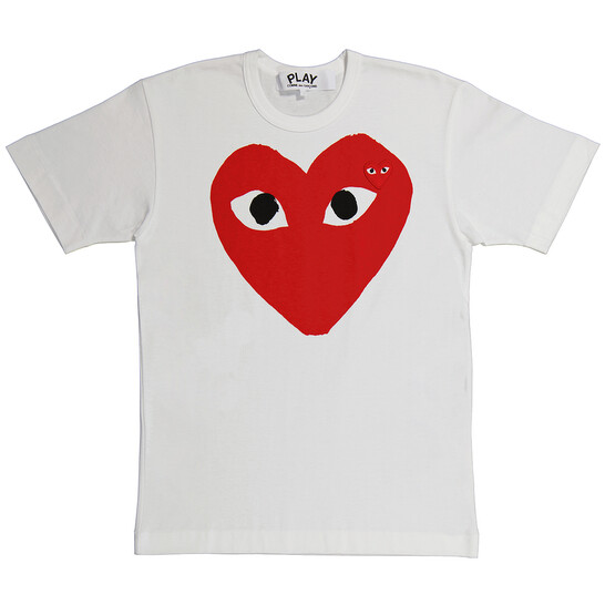 Comme Des Garcons Ladies Short-sleeve Big Heart T-shirt, Size X