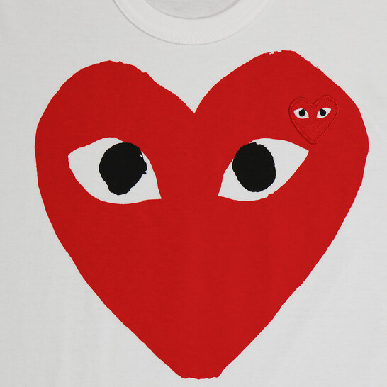 Comme Des Garcons Ladies Short-sleeve Big Heart T-shirt, Size X