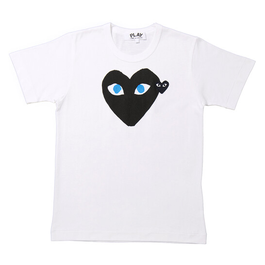 Comme Des Garcons Ladies Short-sleeve Hearts Print Cotton T