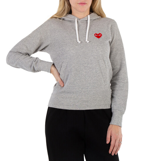 トップス COMME des GARCONS Grey Comme des Garçons Play Red Heart Zip Hoodie | SVD