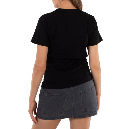 Comme Des Garcons Play Ladies Black T-shirt With Heart Print