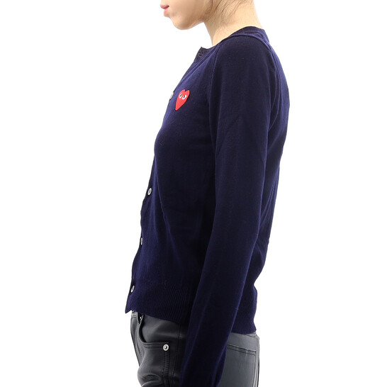 COMME des GARÇONS カーディガン L ネイビー PLAY COMME des GARCONS 新品 プレイ コムデギャルソン MENS