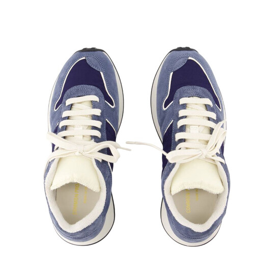 【関税込み】Track Sneakers - COMMON PROJECTS - Leather - Blu Common Projects Blue Track Classic Low-Top Sneakers Common