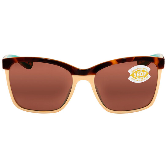 Costa Del Mar ANAA Brown Polarized Polycarbonate Ladies Sunglasses ANA 105  OCP 55
