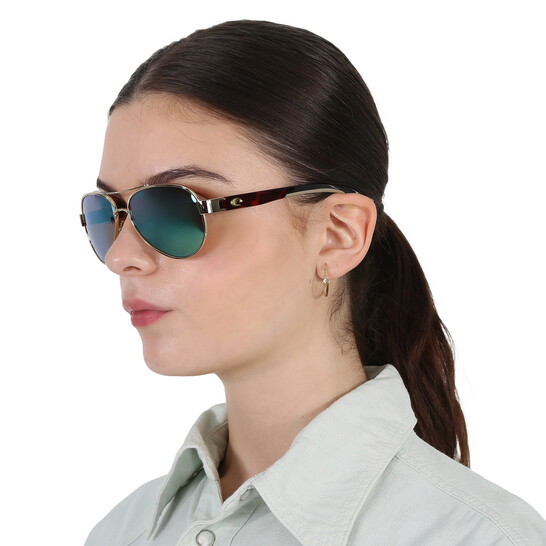 Costa loreto green mirror polarized women’s sunglasses Costa Loreto M (56-14) with Green Mirror lenses and Rose  main image 4