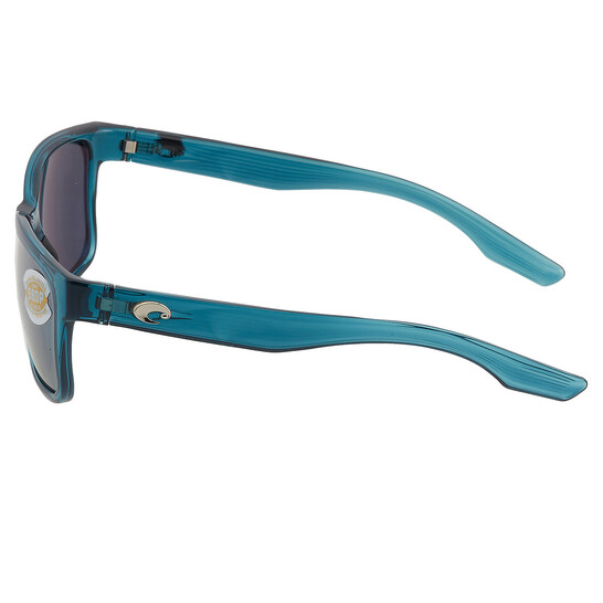 Costa Del Mar Palmas 6S9081 908103 57MM Black/Grey 580P Plastic Polarized Rectangle Sunglasses for Women + BUNDLE With Designer iWear Complime並行輸入