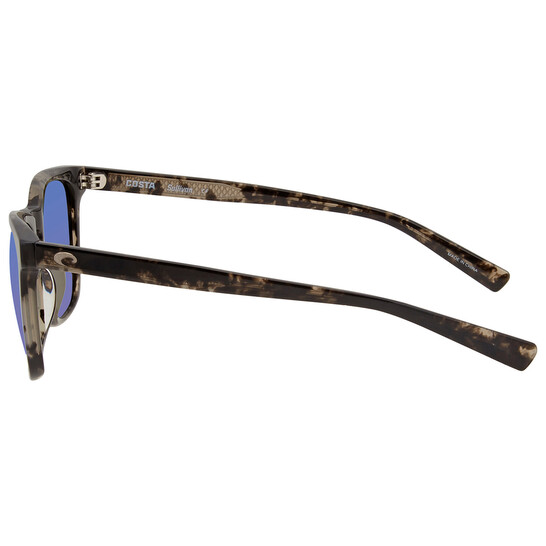 Costa Del Mar Occhiali da sole uomo Sullivan Square, Colore foglia di tè/grigio argento specchiato polarizzato-580 g, 52 mm