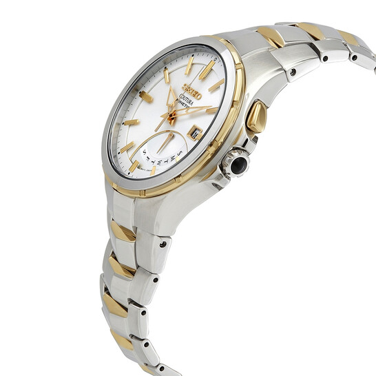Seiko Coutura Kinetic Retrograde Silver Dial Two-tone Men's