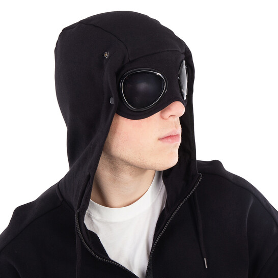 Cp Company Diagonal Raised Cotton Goggle Hooded Sweatshirt