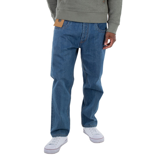 Craig Green Men's Washed Indigo Fluffy Hole Jeans, Size Large