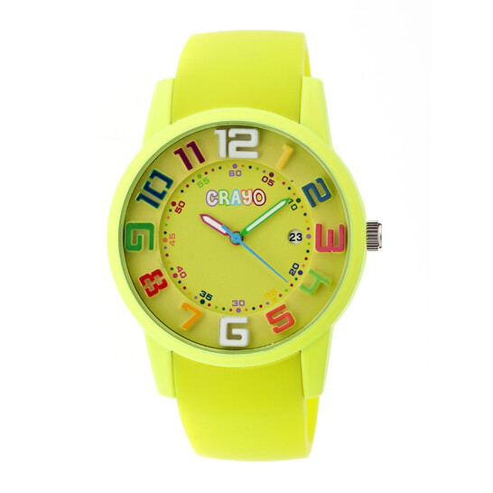 Crayo Festival Lime Dial Lime Silicone Unisex Watch CR2002 - 546x546