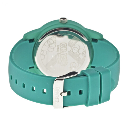 Crayo Festival Teal Dial Teal Silicone Unisex Watch CR2003 - 546x546 Image #2