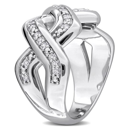 Created Forever 1/4CT TW Lab Grown Diamond Crossover Ring in