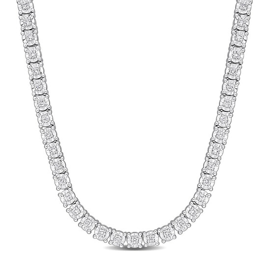 Created Forever 2 4/5 CT TW Lab-Grown Diamond Tennis Necklace in Sterling Silver - 24 in Created Forever 2 4/5 CT TW Lab-Grown Diamond Tennis Necklace in Sterling Silver - 24 in - 546x546