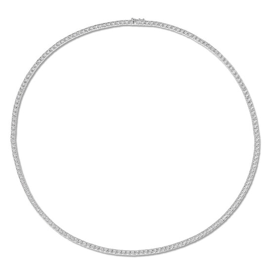Created Forever 2 4/5 CT TW Lab-Grown Diamond Tennis Necklace in Sterling Silver - 24 in Created Forever 2 4/5 CT TW Lab-Grown Diamond Tennis Necklace in Sterling Silver - 24 in - 546x546 Image #4