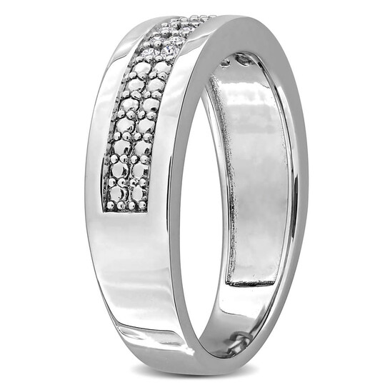 Created Forever Men's 1/5CT TW Lab Grown Diamond Double Row Band