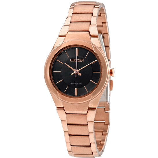 Citizen Paradigm Black Dial Rose Gold-tone Ladies Watch FE2093-54E - 546x546
