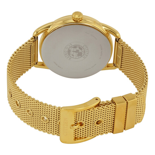 Citizen Drive Black Dial Gold-tone Mesh Ladies Watch FE6082-59E - 546x546 Image #3