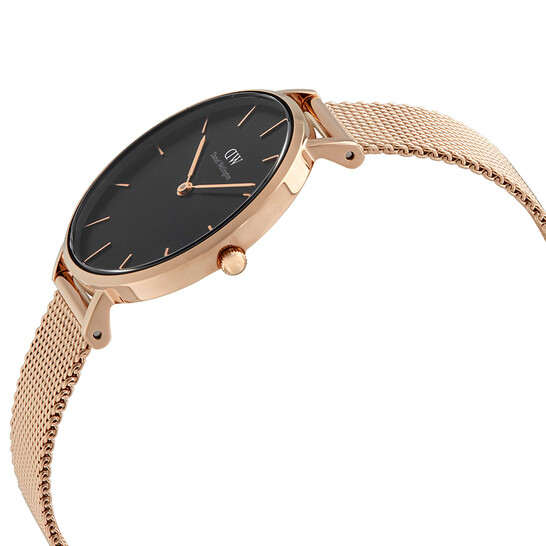 Daniel Wellington Classic Petite Melrose Black Dial Ladies Watch