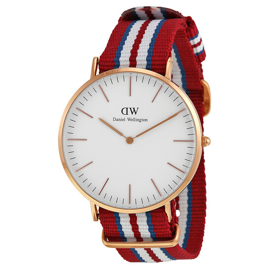 Daniel Wellington Exeter White Dial Nato Men's Watch 0112DW