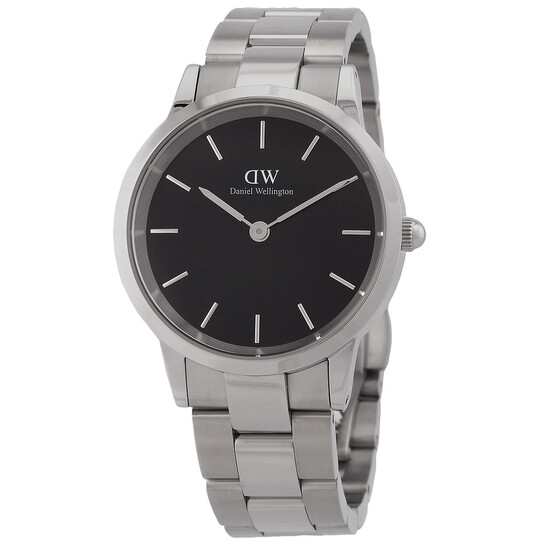 Daniel Wellington 腕時計 ICONIC LINK 36 ブラック DW00100204 Daniel Wellington Iconic Link Quartz Black Dial Unisex Watch