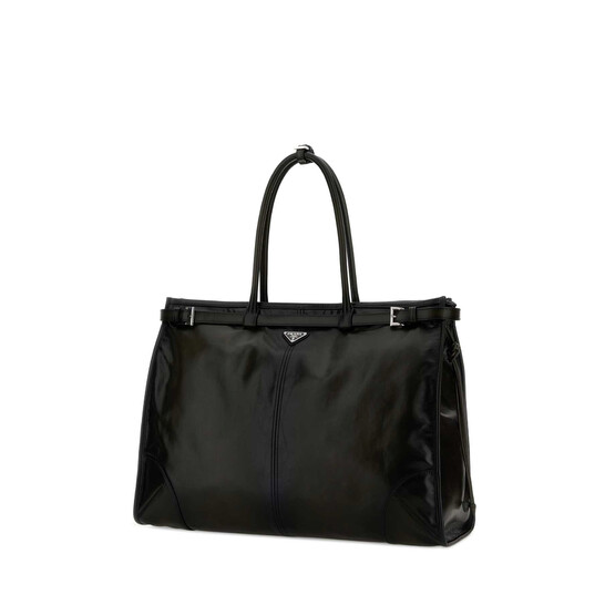 Dark Green Leather Prada Bonnie Shopping Bag - 546x546 Image #2