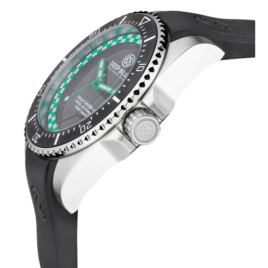 Deep Blue Rally Diver 1000 Automatic Black Dial Men's Watch RD1000BLKLIGHTBLUESTRAP - 546x546 Image #4