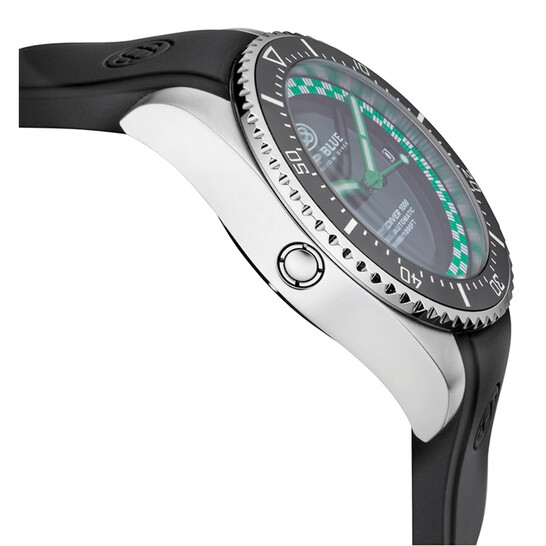 Deep Blue Rally Diver 1000 Automatic Black Dial Men's Watch RD1000BLKLIGHTBLUESTRAP - 546x546 Image #5