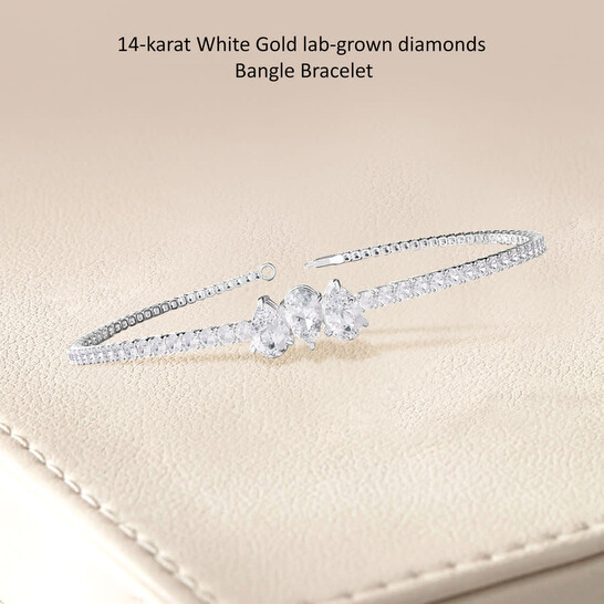 Diamond2Deal 14k Gold White Gold Rose plated Hoop Earrings Fine 並行輸入品 : Diamond2Deal 14K White Gold Diamond Wedding Band Ring