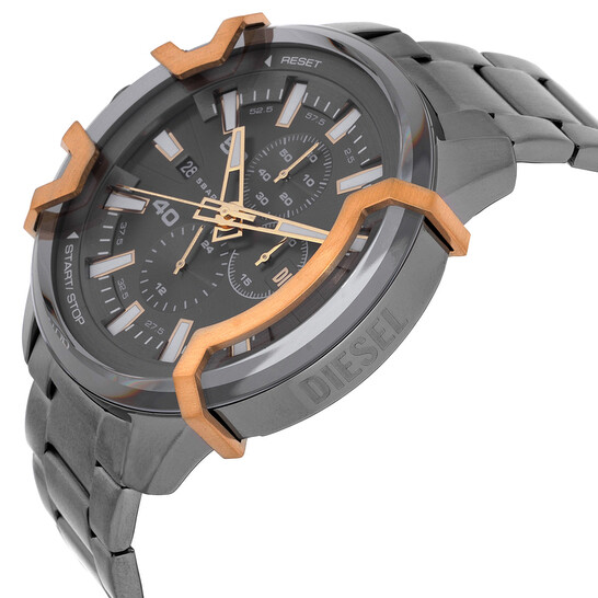 Diesel Griffed Chronograph Quartz Grey Dial Men's Watch DZ4668