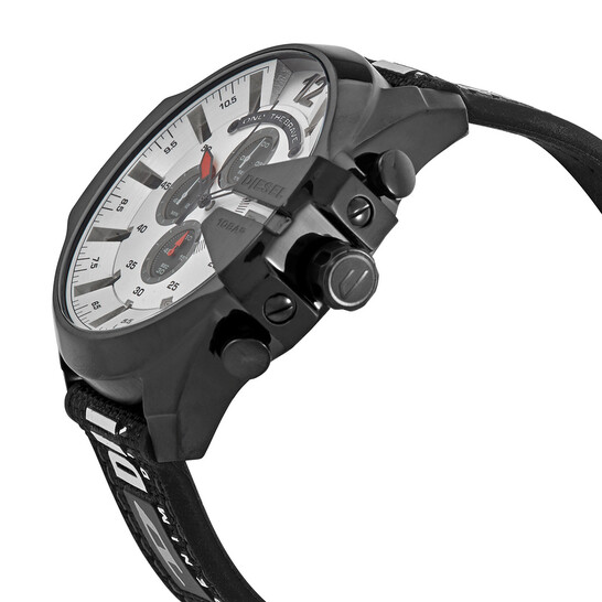 Diesel Mega Chief Chronograph Quartz Silver Dial Men's Watch