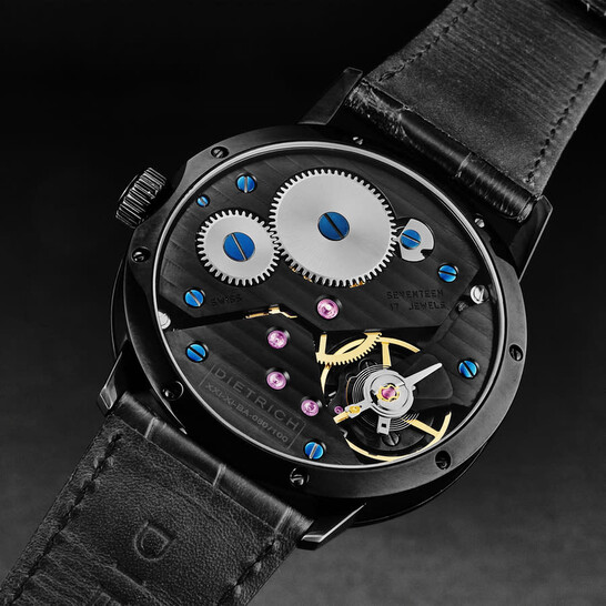 DIETRICH 自動巻き時計 ブラック Dietrich Night Hand Wind Black Dial Men's Watch NB ALL BLK