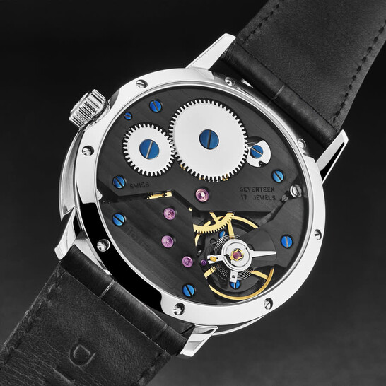 Dietrich Night Hand Wind Black Dial Men's Watch NB BLK - Watches