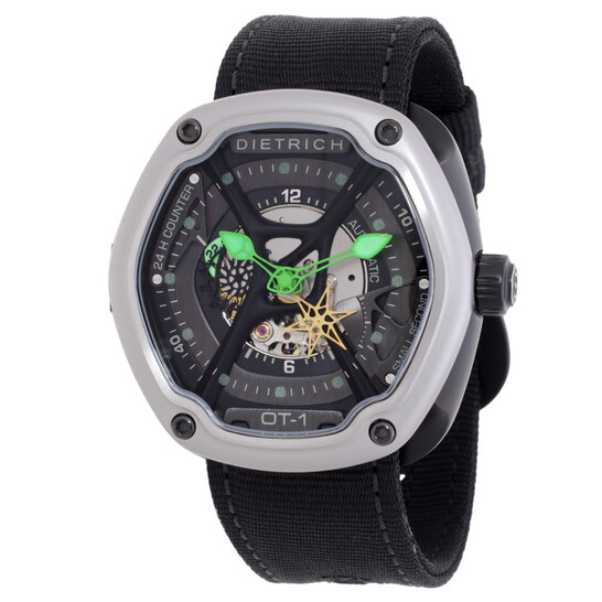 Men's Dietrich Organic Time 46mm Automatic Skeleton Watch
