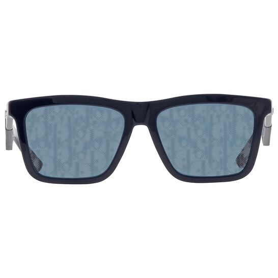 Dior Blue Logo Rectangular Men's Sunglasses DIOR B27 S1I