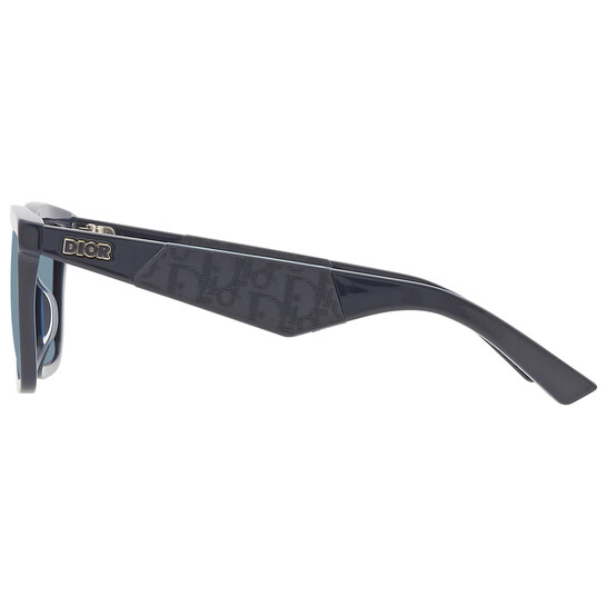 Dior Blue Logo Rectangular Men's Sunglasses DIOR B27 S1I