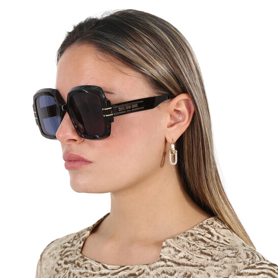 Dior Blue Square Ladies Sunglasses DIORSIGNATURE S1U 20B0 55